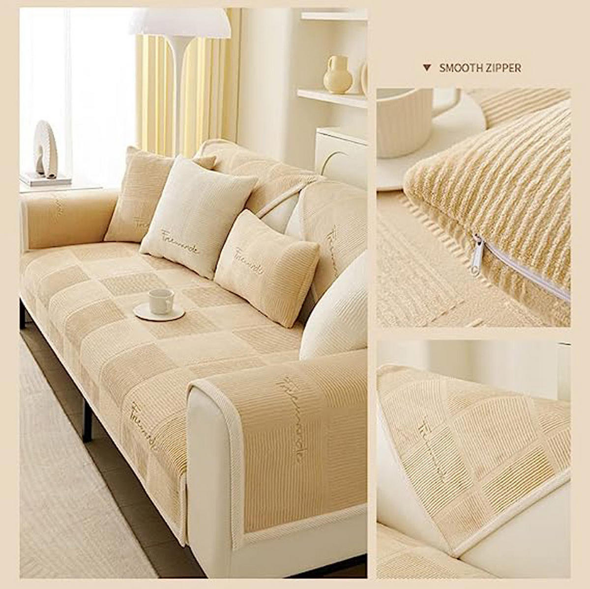 SOFAÜBERWURF Curry 1 Stück - Currygelb, Textil (70/70cm) - Coonoor