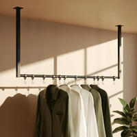 KLEIDERSTÄNDER -Metall - Schwarz, Metall (100/60/7cm) - CLP