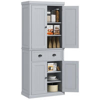 HIGHBOARD DE-11267 4 Türen Grau - Grau, Holzwerkstoff (40.2/183/76.2cm) - ComfortXL