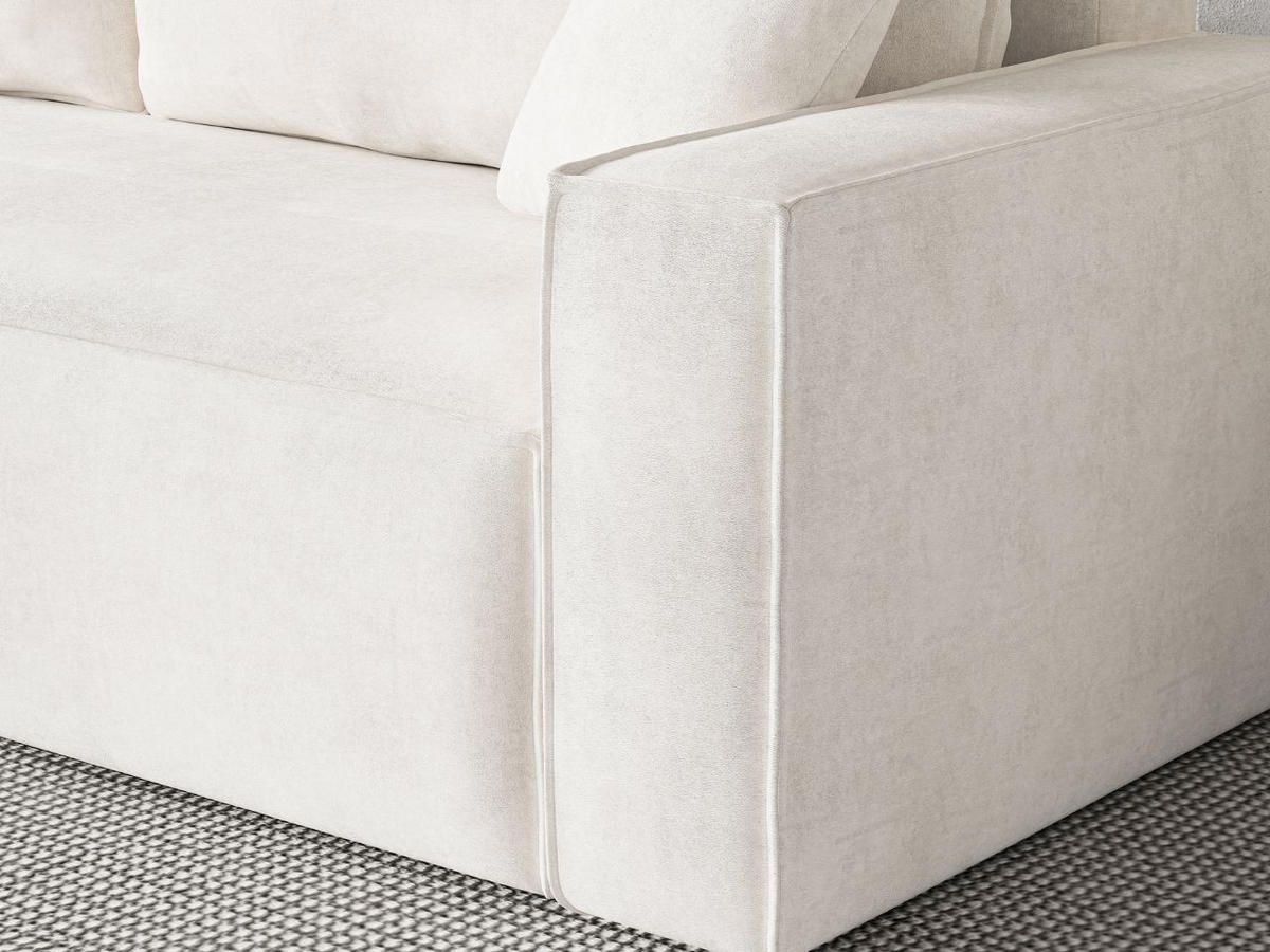 SOFA 230/90/70 Creme Sivra - Creme, Kunststoff/Textil (230/70/90cm) - Graingold