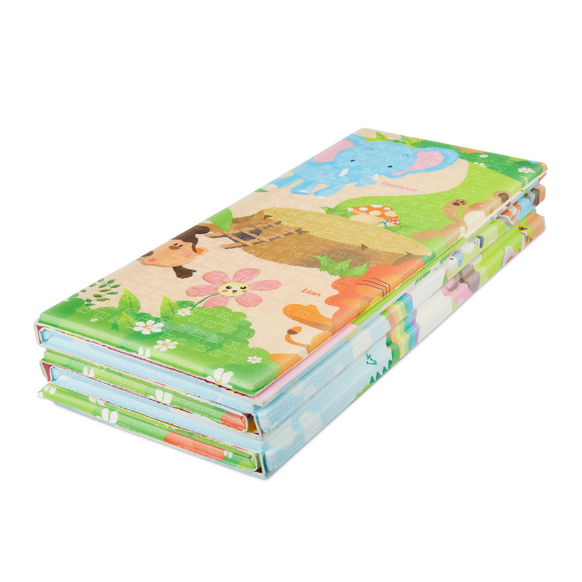 SPIELMATTE - Multicolor, Kunststoff/Textil (195/175cm) - Relaxdays