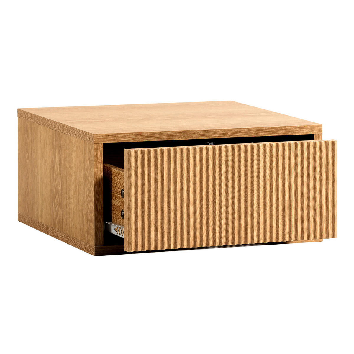 MĂSUȚA de noapte SUSPENDATĂ Florida 1 sertar aspect de stejar - culoare lemn stejar, compozit lemnos (40/19/35cm) - VS Venta-stock