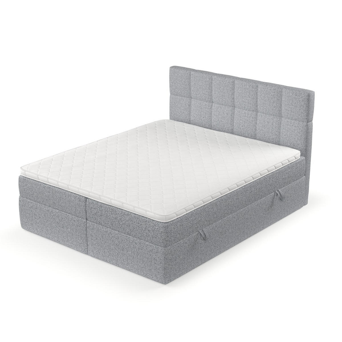 POSTEL BOXSPRING VARENO 200/200 Šedá - šedá/černá, kov/dřevo (200/200cm) - AltaBeds