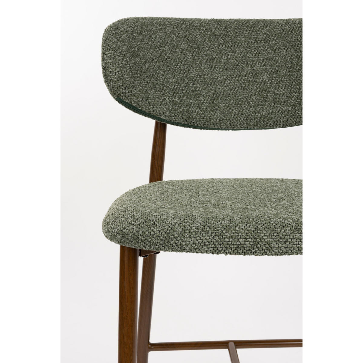 BARHOCKER Noor Rückenlehne 66 cm Grün - 2 er Set - Braun/Grün, Kunststoff (52/98/55cm) - Housecraft Living