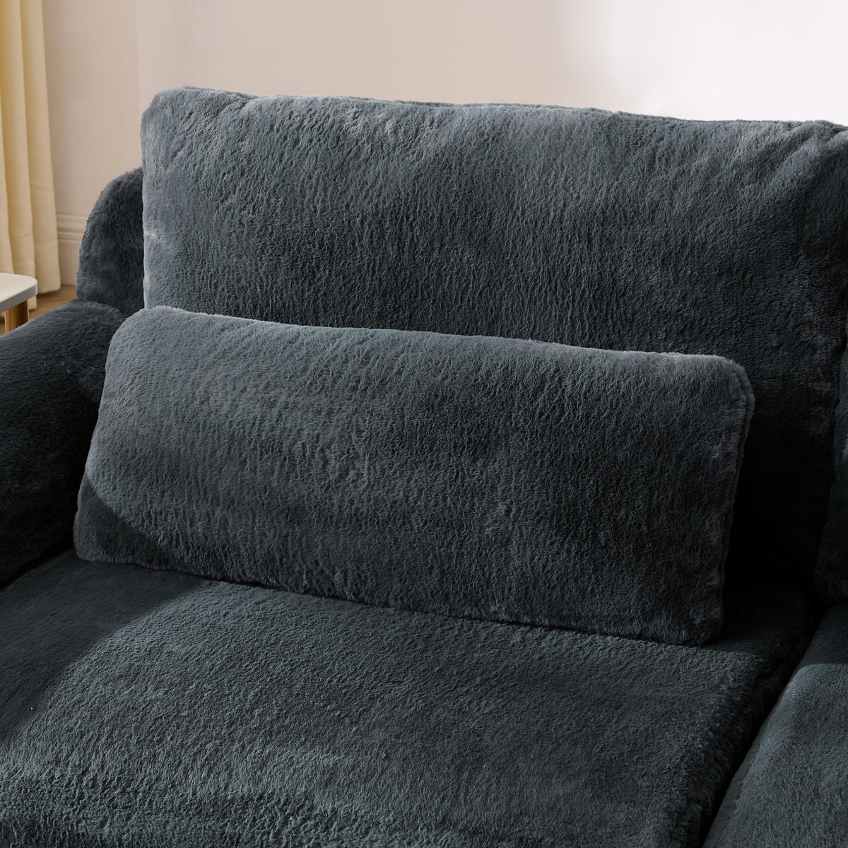 2-SITZER Sofa mit USB-Ladefunktion und Seitentasche Grau - Grau, Kunststoff (208/81/101cm) - Meubliv