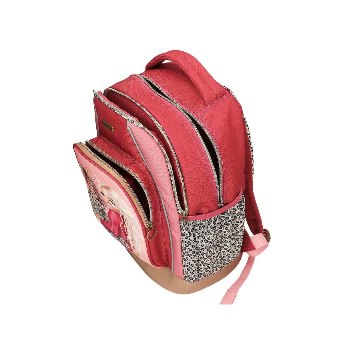 SCHULRUCKSACK LEOHEART TOPModel rosa-rot 21 x 34 x 44 cm - Rot/Rosa, Textil (34/21cm) - Depesche Germany