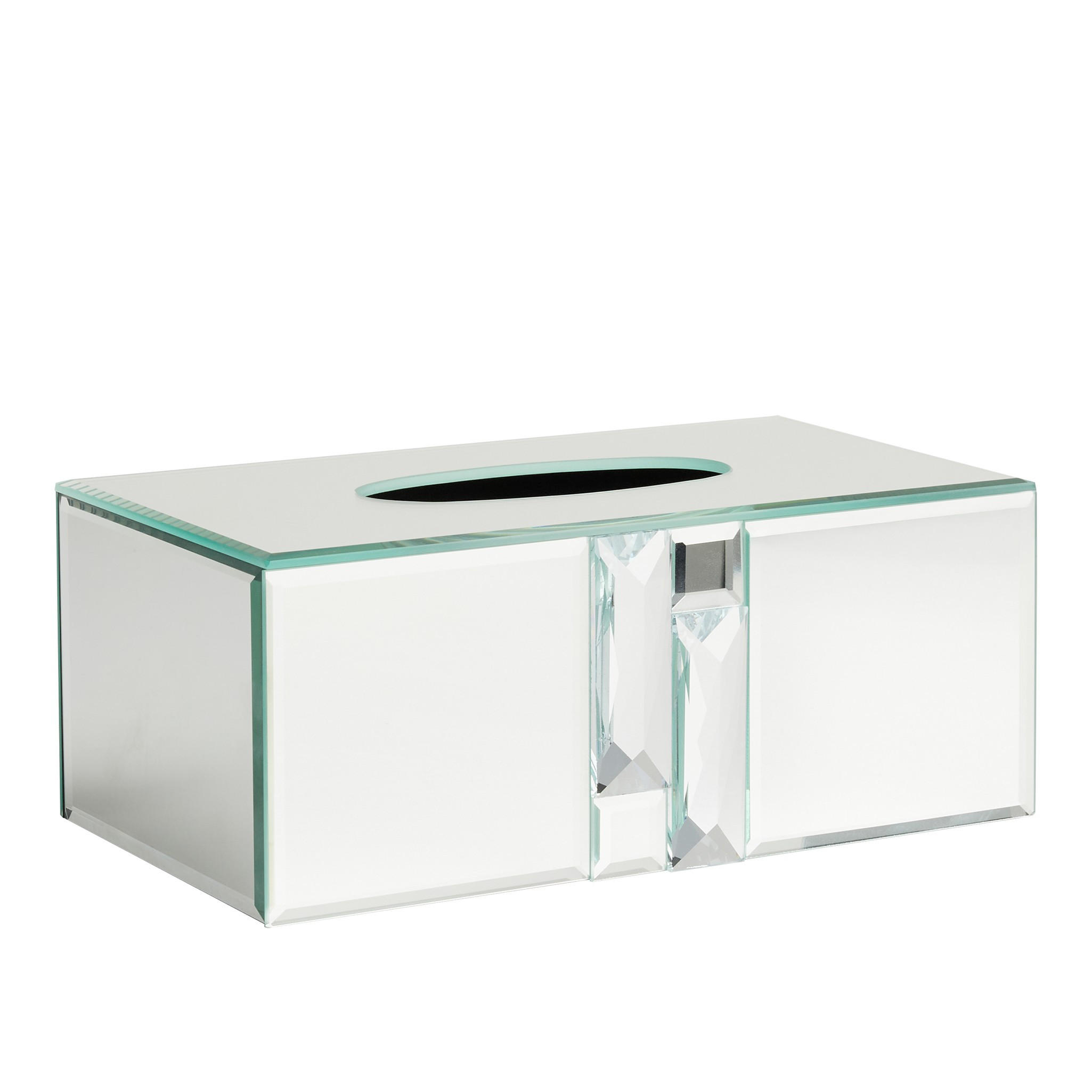 TASCHENTUCHBOX Roca - Silberfarben, Glas (25.8/14.8/11cm) - home&you