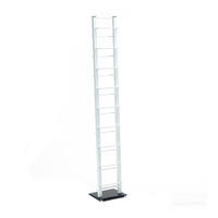 CD-STÄNDER Tower Metall mit Glasfuß, für 126 CDs weiß - Weiß, Kunststoff (20/138/12cm) - DESIGN DELIGHTS