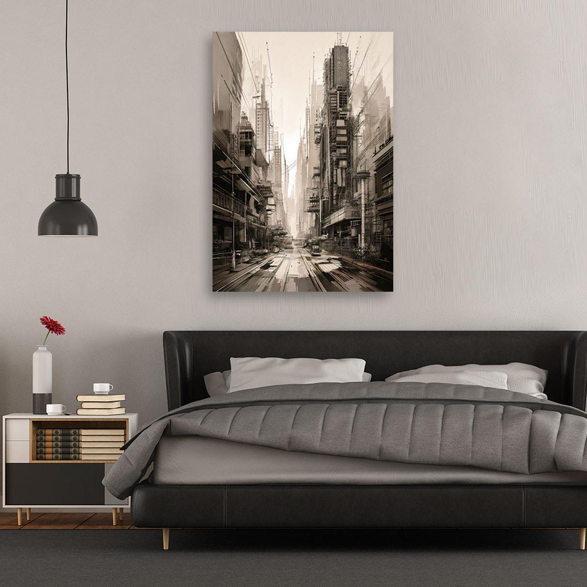 LEINWANDBILD Abstraktion 60x90cm - Braun, Textil (60/90cm) - Feeby