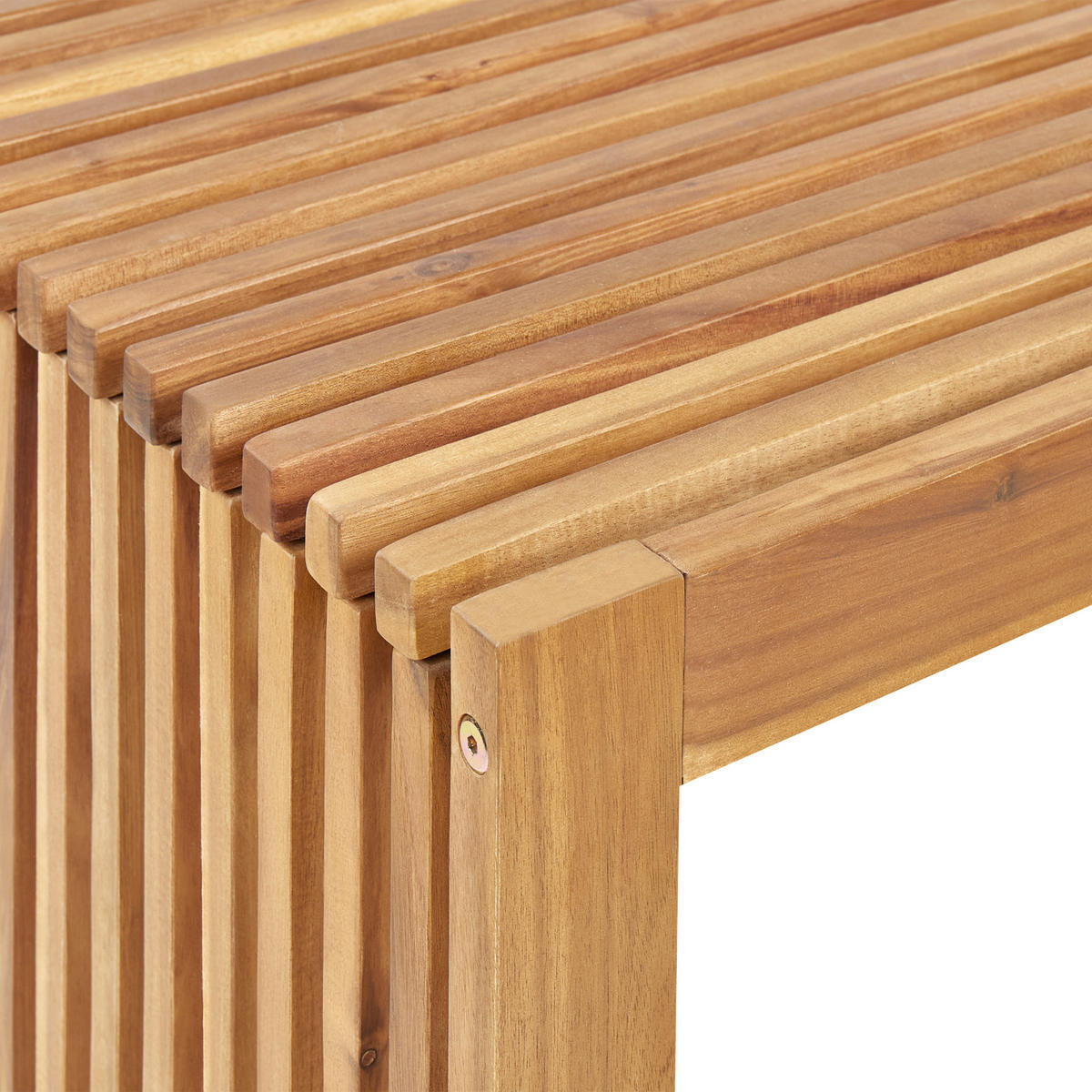 GARTENTISCH Akazienholz hellbraun 120/70 cm Bellano - Hellbraun, Holz (70/120/70cm) - Beliani