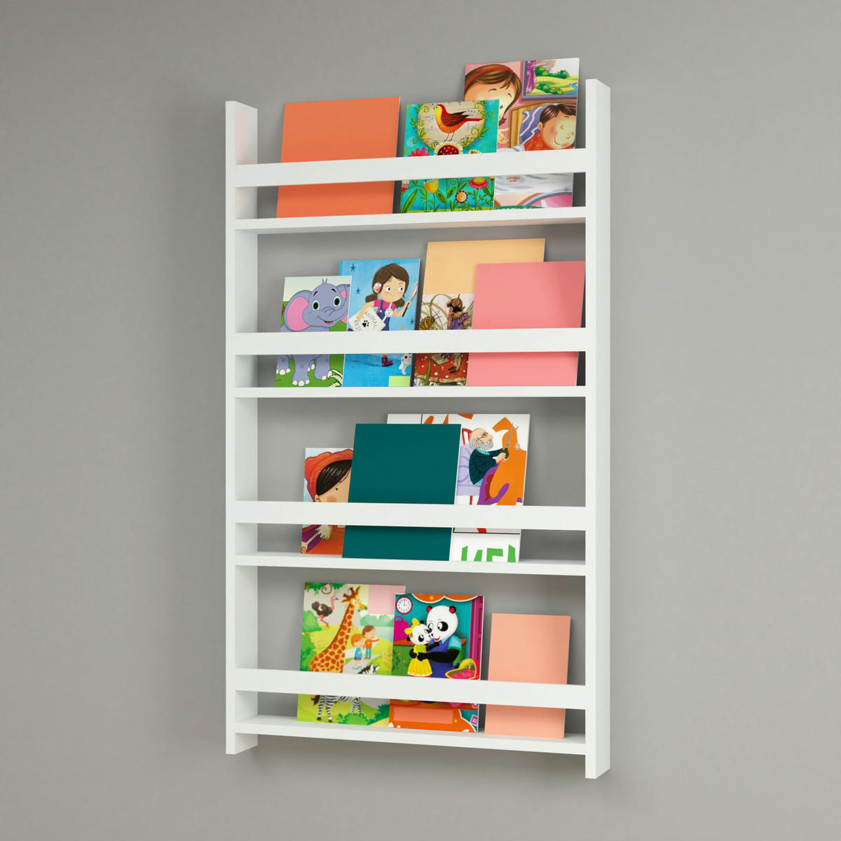 KINDER-WANDREGAL Sotenäs - Weiß, Holzwerkstoff (74/120/10cm) - [en.casa]