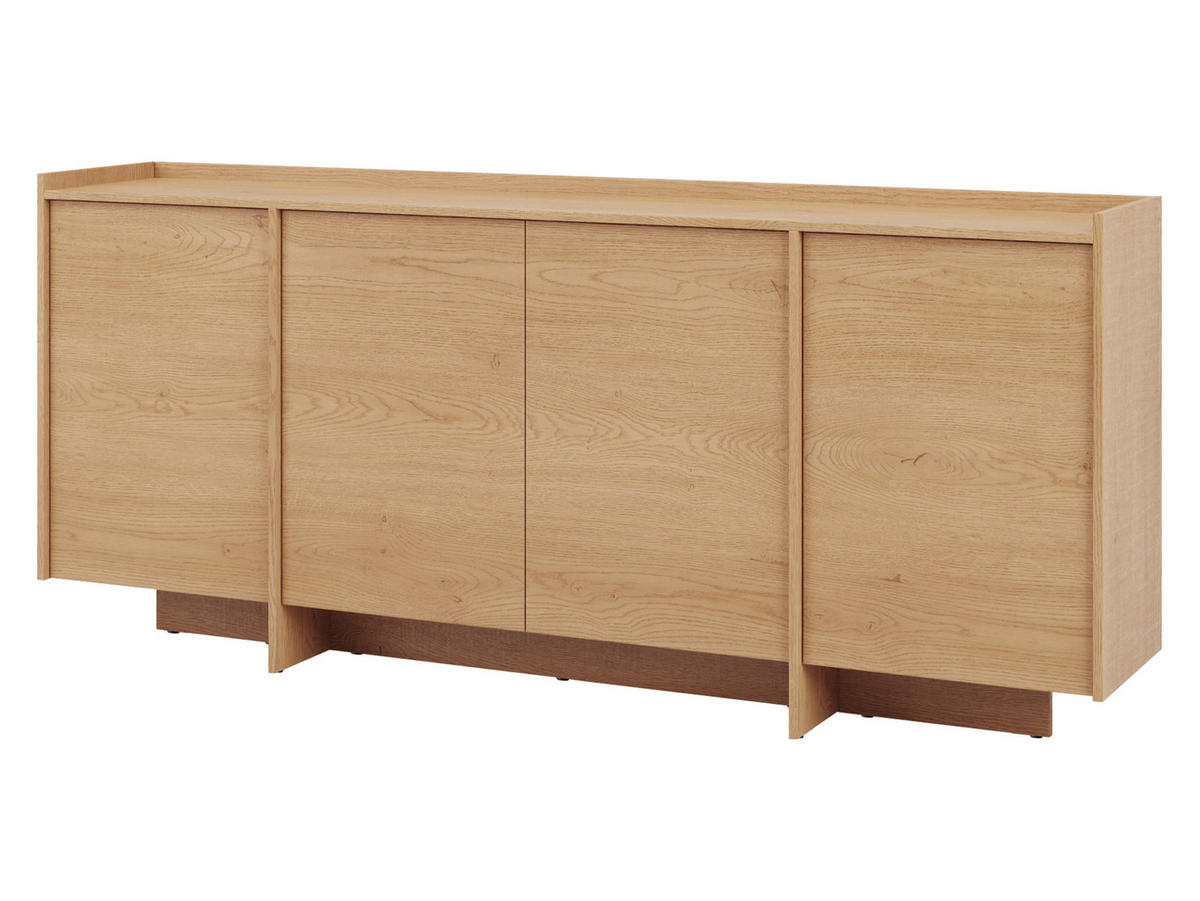 KOMMODE Japandi K4D - Eichefarben, Holzwerkstoff (200/90/38cm) - MIRJAN24