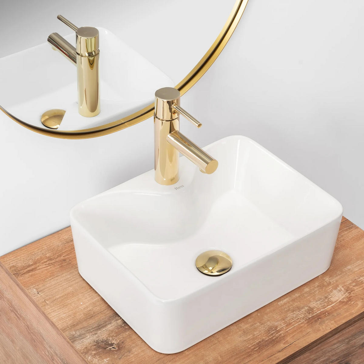 AUFSATZWASCHBECKEN Rea Kelly Mini - Weiß, Keramik (31/13/41cm) - REA