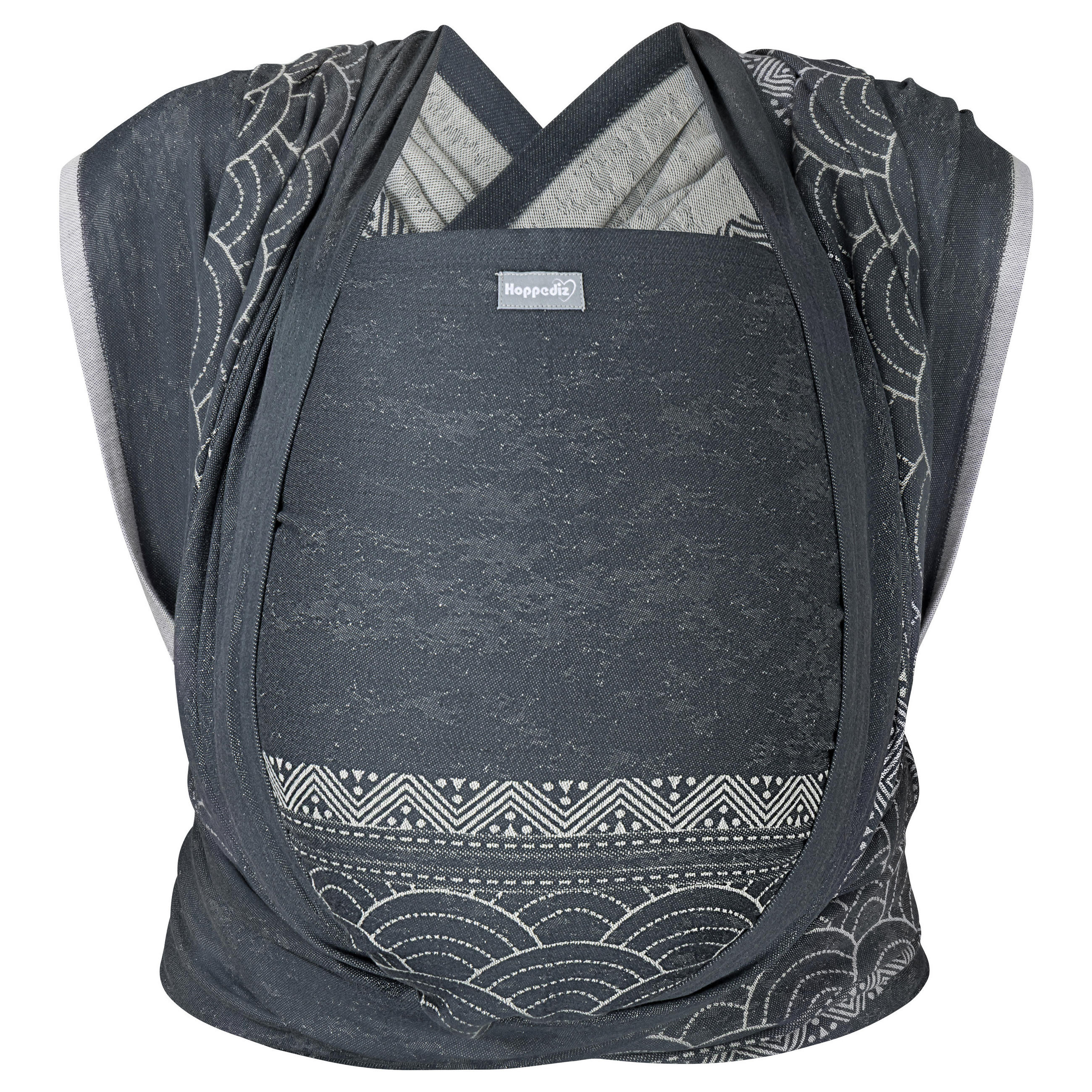BABYTRAGETUCH Gewebtes Tragetuch kbA - Blaugrau/Graphitfarben, Textil (70/0.1/460cm) - Hoppediz