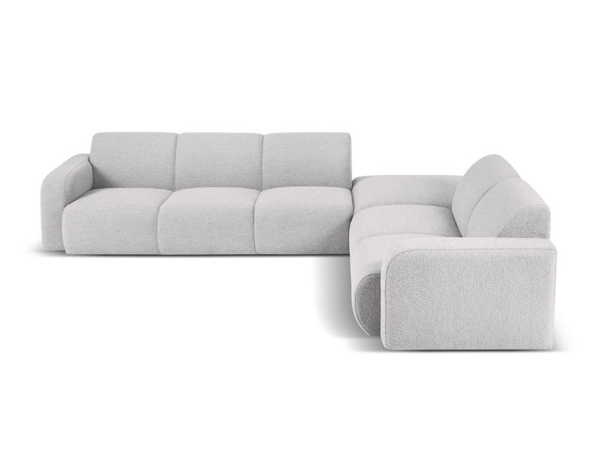 ECKSOFA rechts Molino aus Boucle hellgrau 6 Sitzplätze - Hellgrau, Textil (250/315cm) - Micadoni