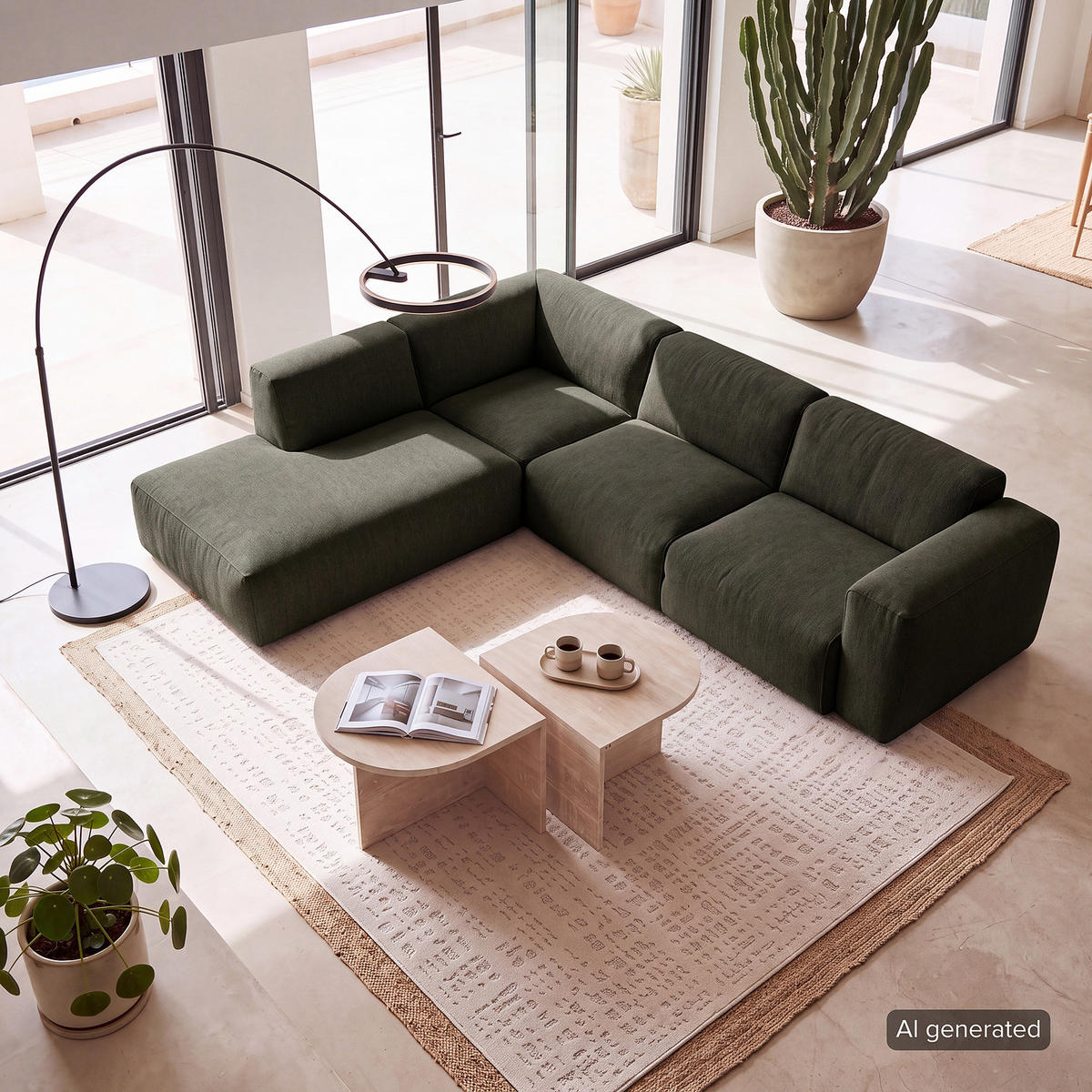 3-SITZER ECKSOFA mit Recamiere - Schwarz/Grau, Kunststoff/Textil (295/231cm) - home24