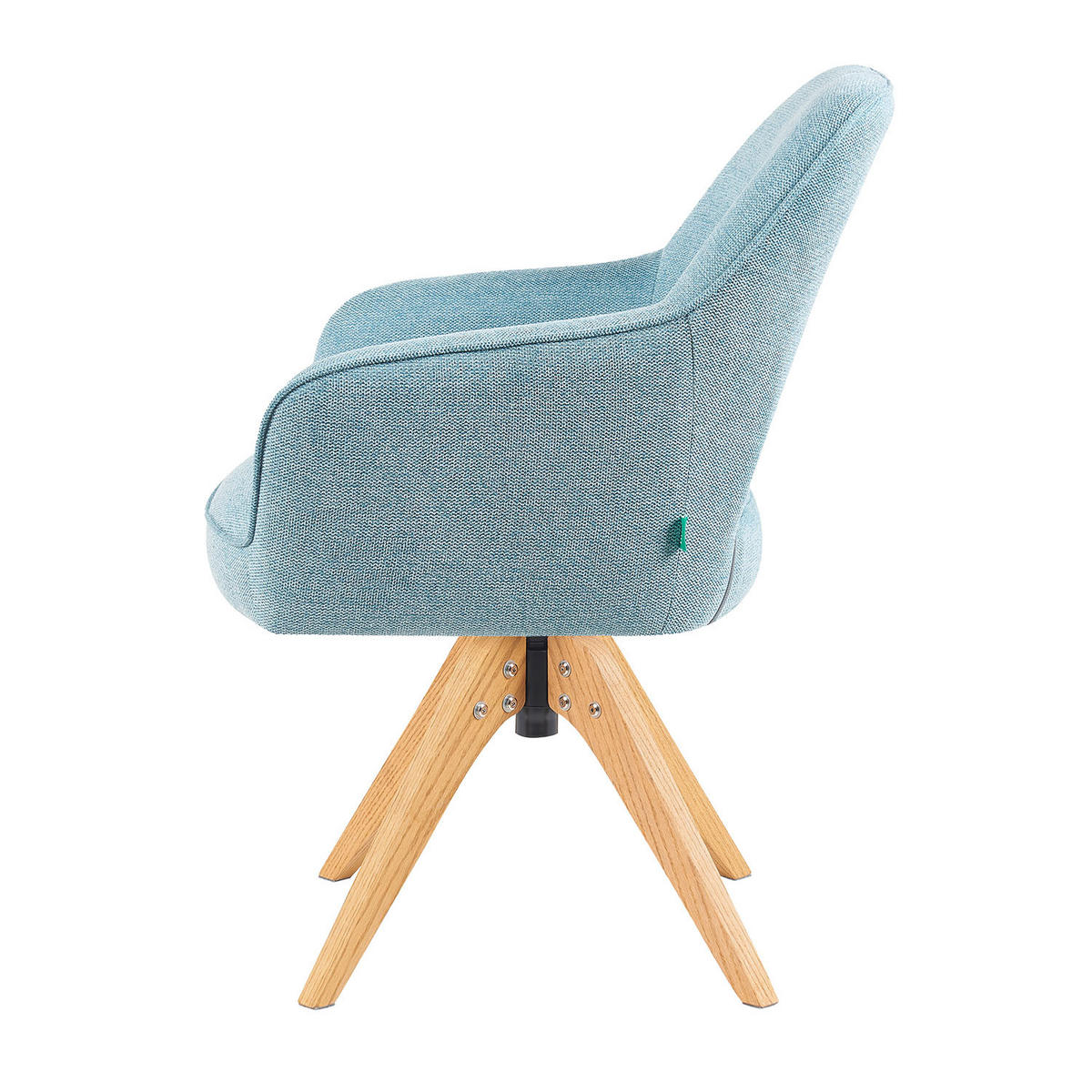 DREHSTUHL Mika-Lena - Honigeiche/Hellblau, Eichenholz/Holz (60/87/65cm) - DUBI Möbel