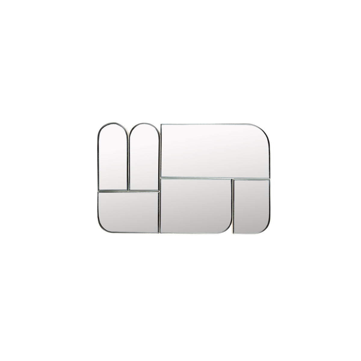 WANDSPIEGEL Glamour Beige - Beige, Metall (45/70/5cm) - Zuiver