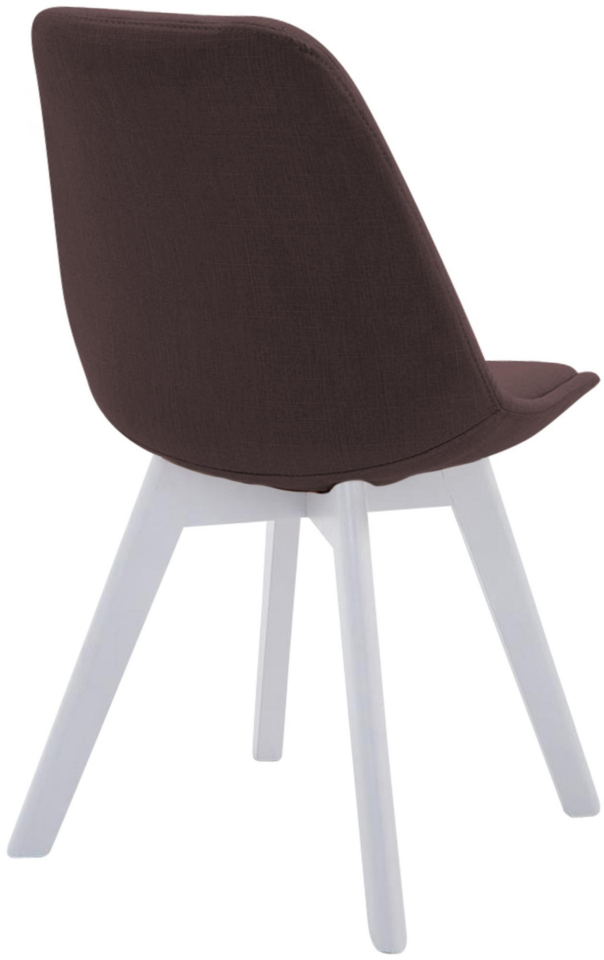 STUHL Stoff braun - Weiß/Braun, Holz/Textil (48/84/55cm) - CLP