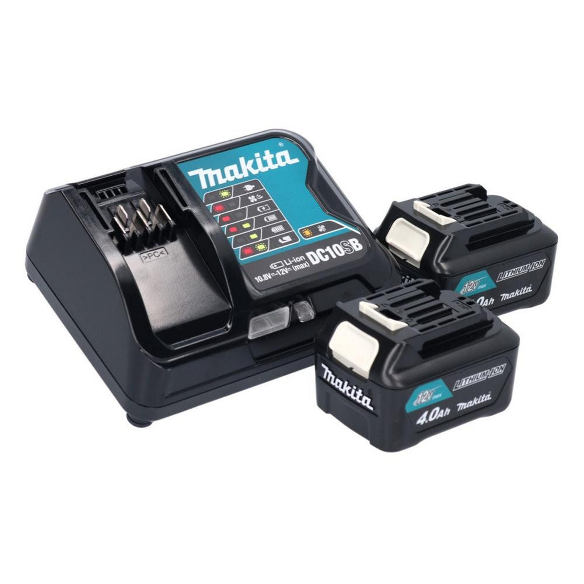 MAKITA DF 332 DSME Akku Bohrschrauber 12 V 35 Nm Brushless + 2x Akku 4,0 Ah + Ladegerät + Koffer - Multicolor, Kunststoff (370/66/130cm) - Makita