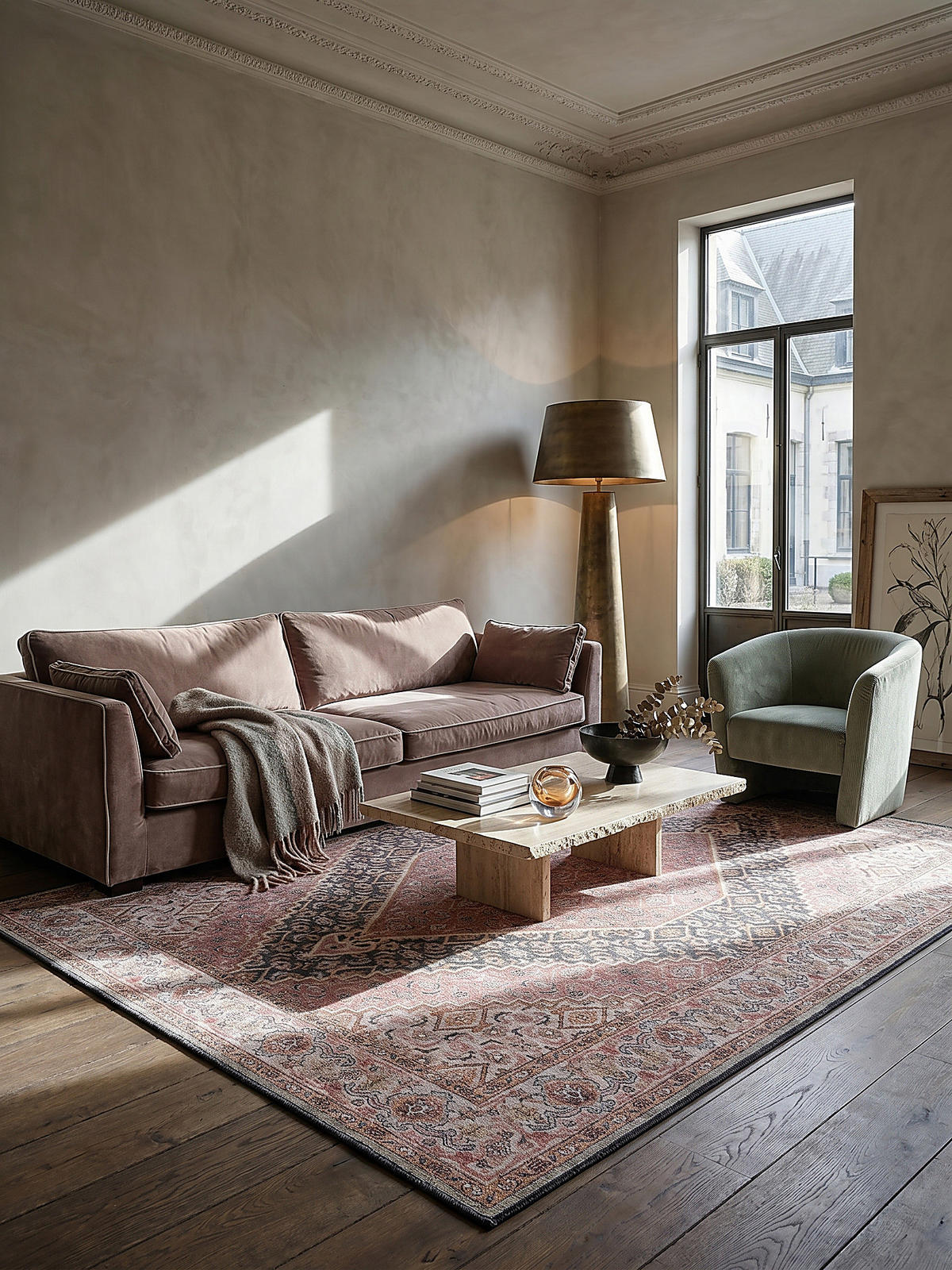 TEPPICH Waschbar HURST, orientalisch mit Medaillon, Rosa, 190 x 290 cm - Rosa, Textil (190/290cm) - KADIMA DESIGN