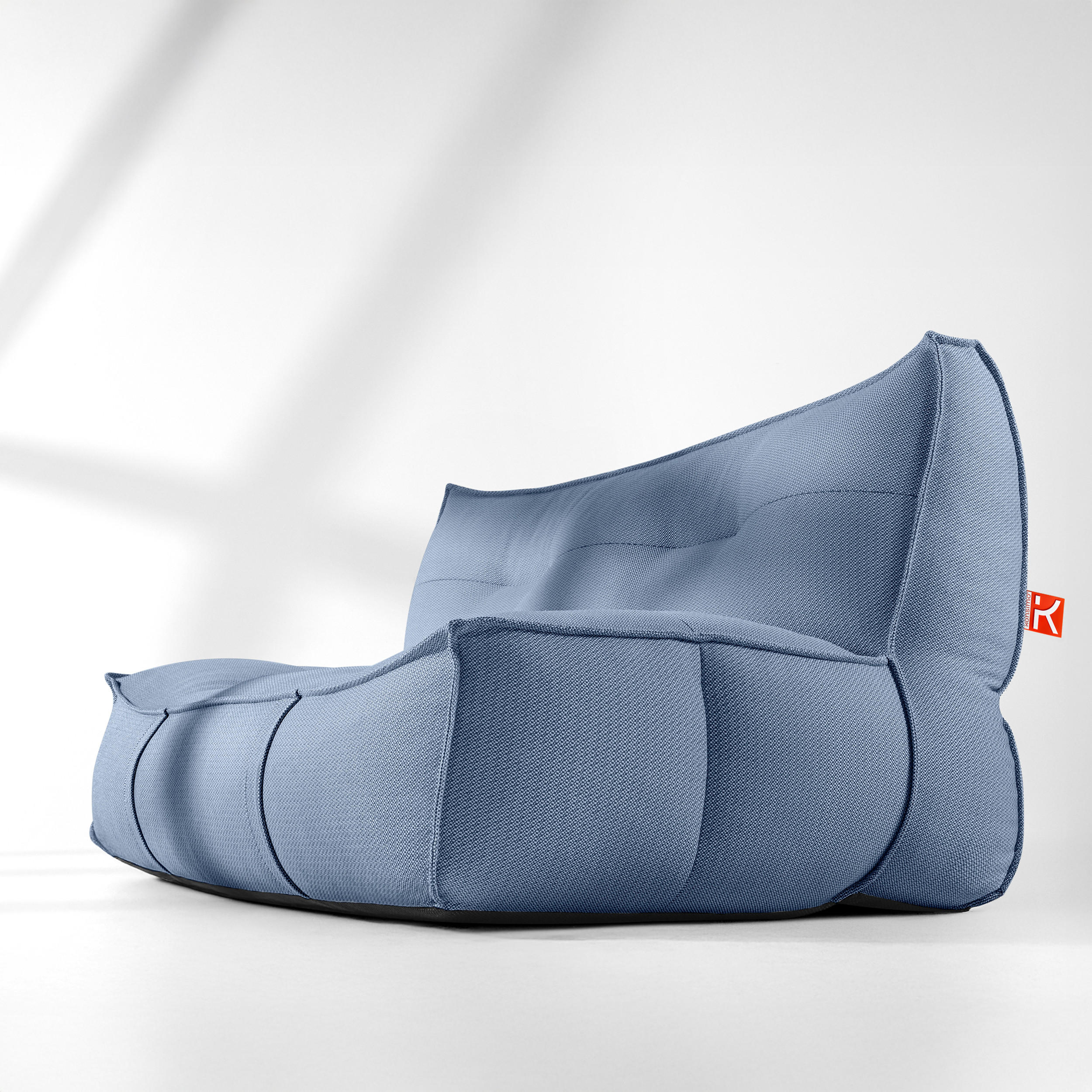 GARTENSOFA LOVIA Lounge, Marineblau/Weiß - Dunkelblau, Textil (177/82/106cm) - KONSIMO®
