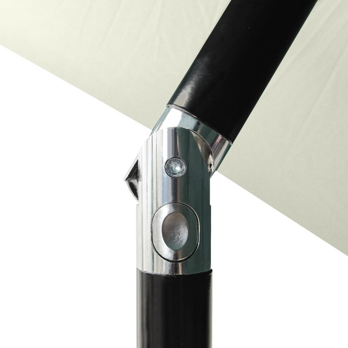 SONNENSCHIRM Mit Leds Und Stahl-Mast SandWeiß 2/3 M - Sandfarben, Textil (200/300cm) - vidaXL