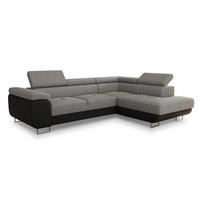 ECKSOFA Caris, Seite: Rechts - Hellgrau/Schwarz, Holz/Textil (273/203cm) - Sofnet