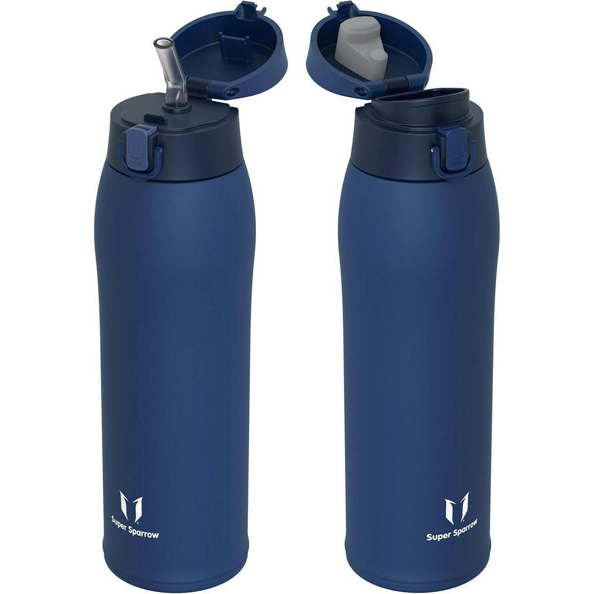 TRINKFLASCHE Edelstahl 950 ml Oxford Blau - Blau, Metall (8.4/8.4cm)
