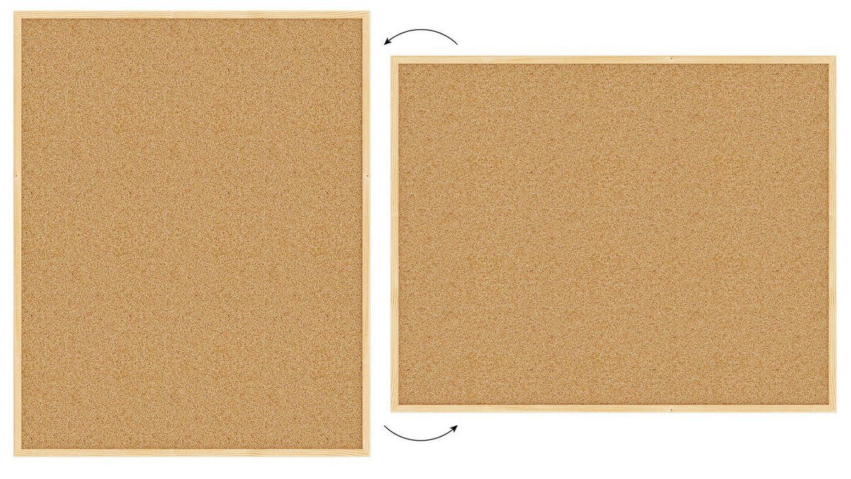 PINNWAND mit Naturholzrahmen 100x80cm - Braun, Holz (100/80/1.5cm) - ALLboards
