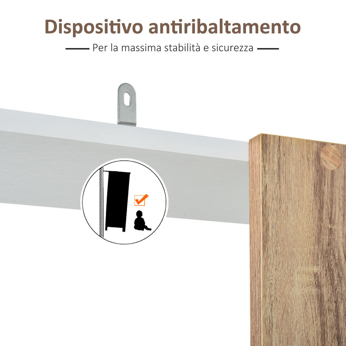 BÜCHERREGAL,SCHMAL 5-stöckig 45x21x170cm,eiche-weiß - Weiß, Holzwerkstoff (45/170/21cm) - Vallsero