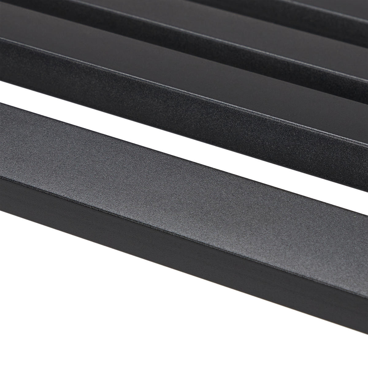 GARTENBANK - Schwarz, Metall (127/80.5/63cm) - Relaxdays