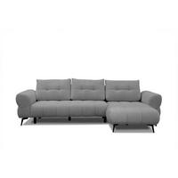 ECKSOFA SALVINI 4-Sitzer, grau - Schwarz/Grau, Holzwerkstoff/Textil (292/158cm) - Courtois Laville