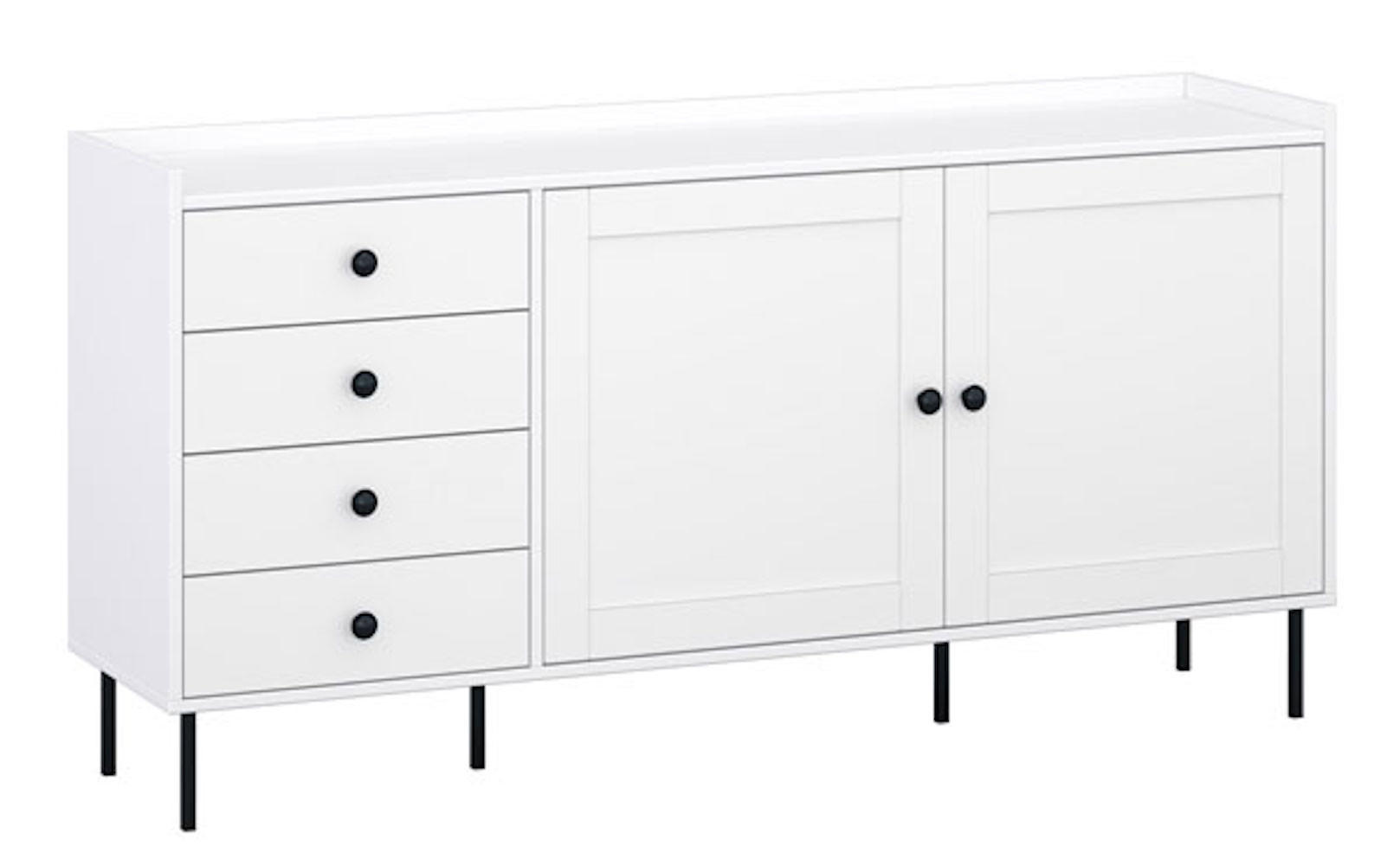 KOMMODE IDO weiß 151 / 40 / 80 cm - Weiß, Holz/Holzwerkstoff (151/80/40cm) - Feldmann-Wohnen