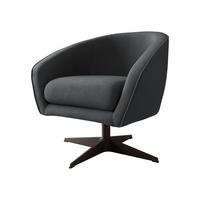 SESSEL Roma BX - Dunkelgrau/Schwarz, Holz/Textil (80/75/80cm) - MIRJAN24