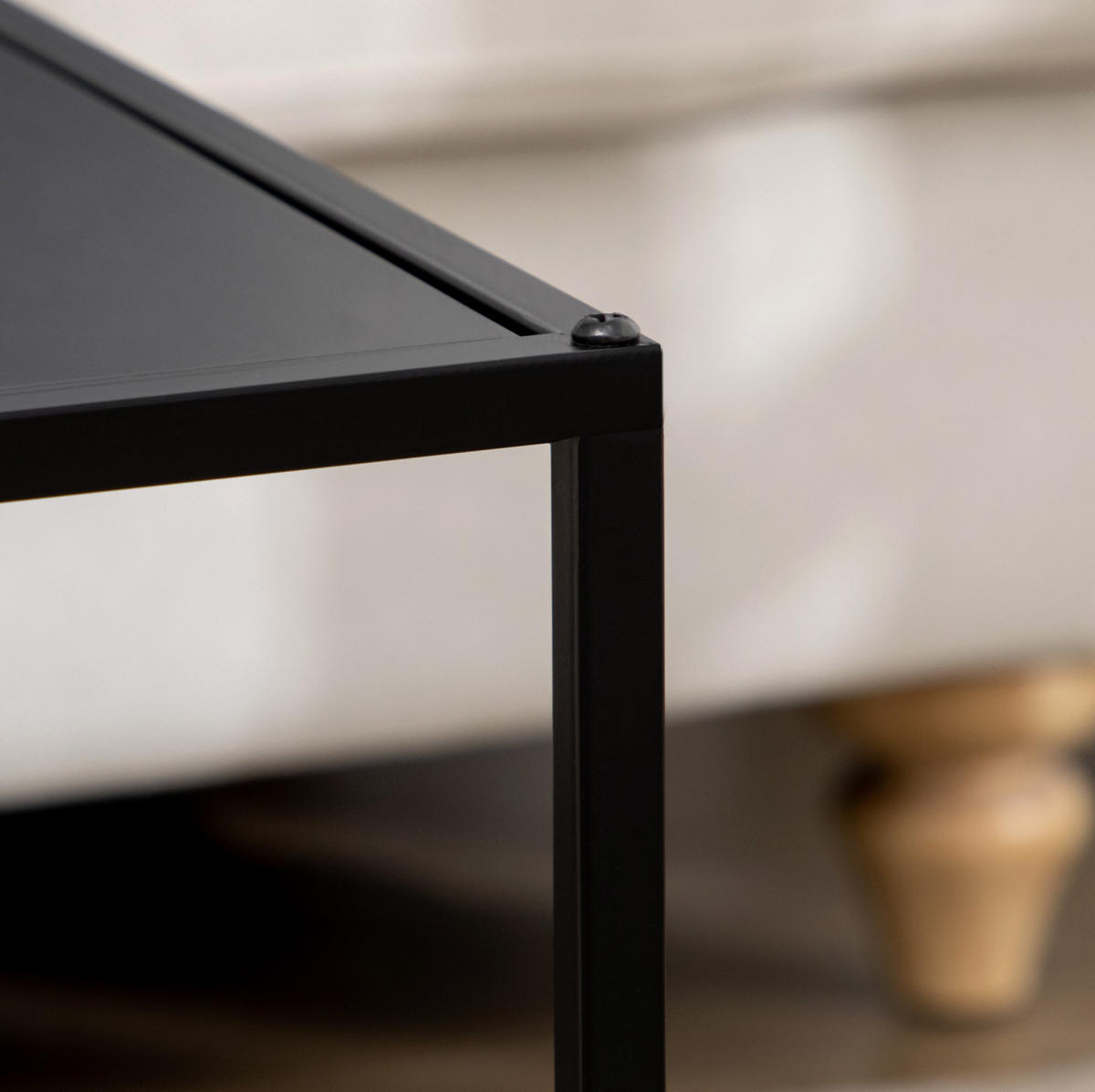 COUCHTISCH-SET 40/40/40 cm schwarz flexibel kombinierbar aus Stahl - Schwarz, Metall (40/40/40cm) - OKWISH