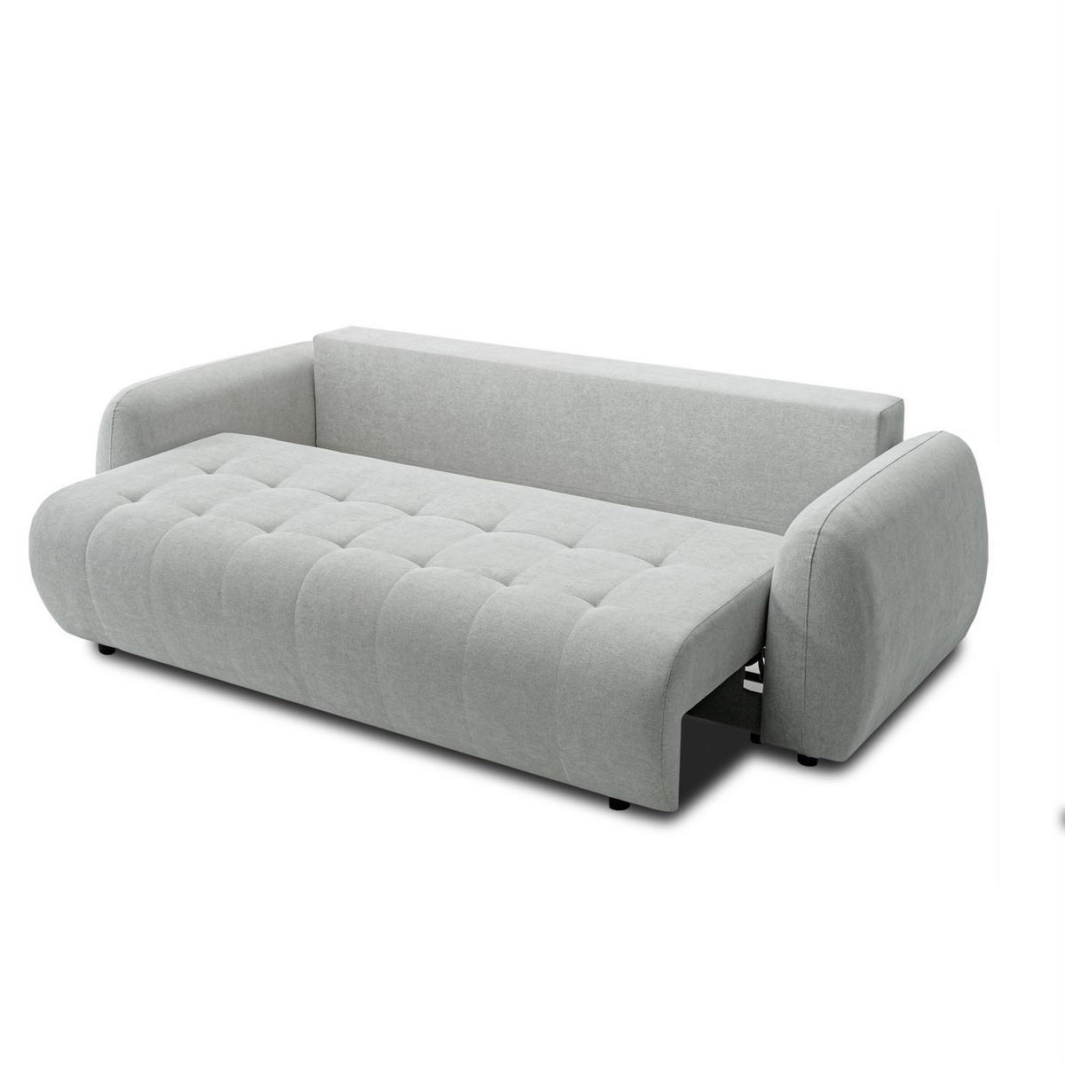 SOFA OMEGA Zweisitzer mit Schlaffunktion, Rosa 23 - Hellgrau, Textil (252/92/105cm) - Lookway