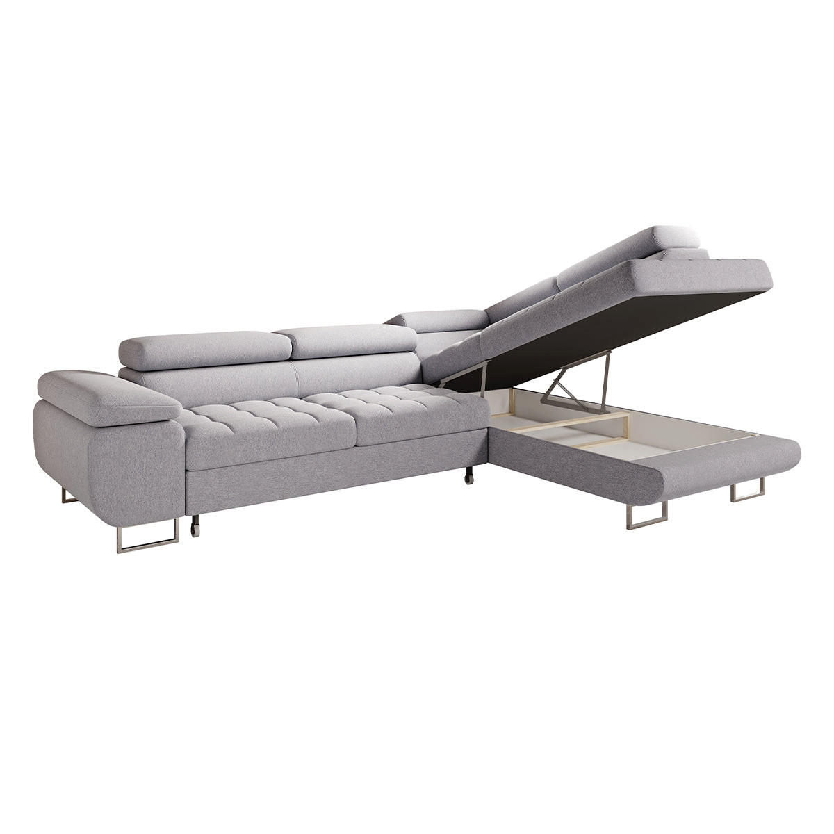 ECKSOFA Eden 4 Sitzplätze Korallenrosa - Pink, Holzwerkstoff (271/201cm) - Petits-meubles