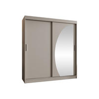 SCHWEBETÜRENSCHRANK Wika 180 cm mit Schubladen - Kaschmir/Silberfarben, Holzwerkstoff/Kunststoff (180/200/62cm) - MIRJAN24