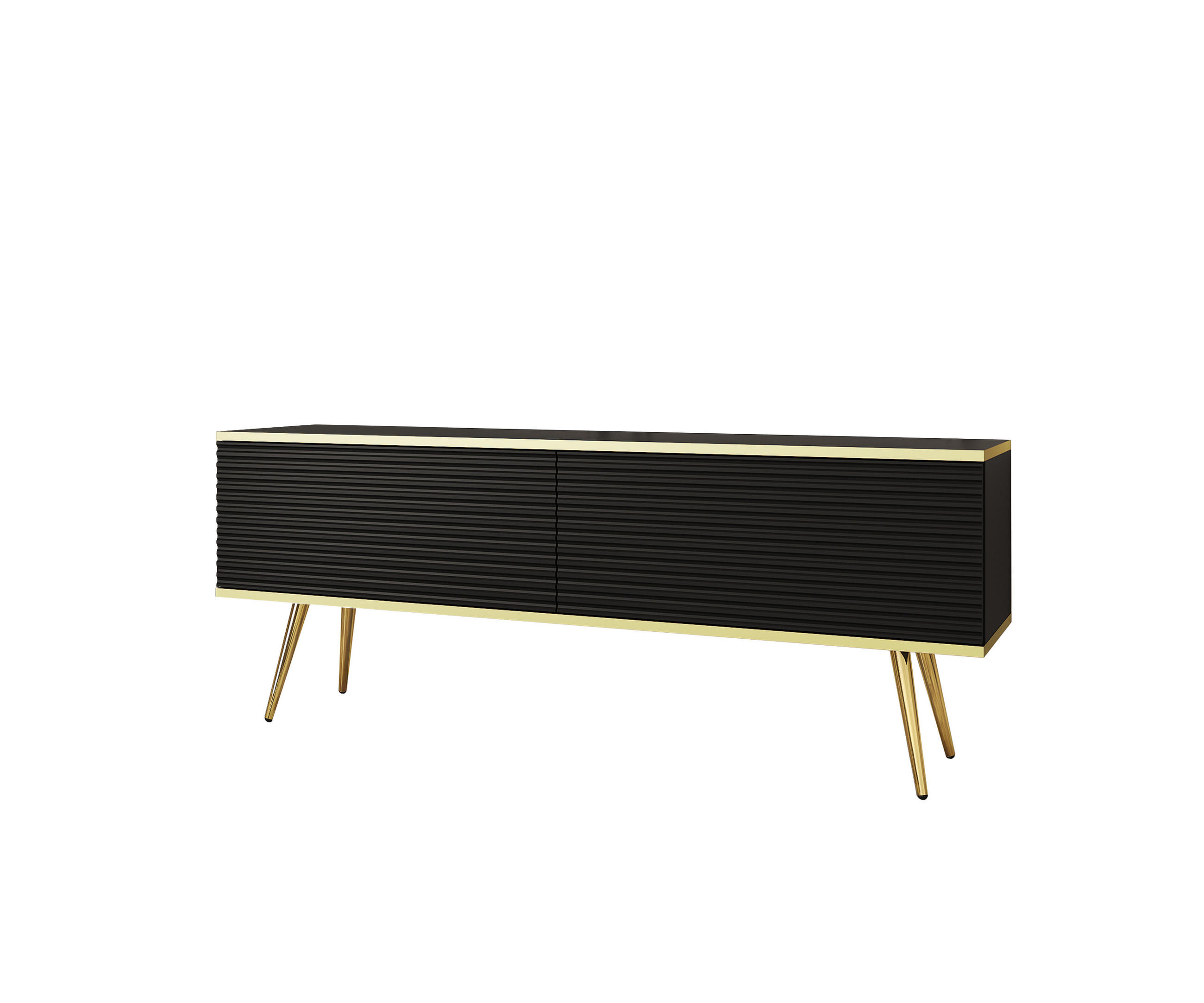 Komodee Lowboard Schwarz 135x53x32 cm