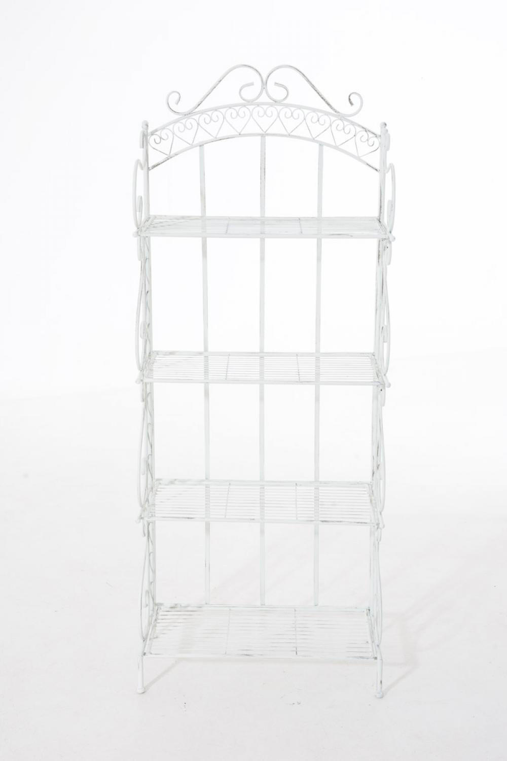 STANDREGAL Metall Antik Weiß - Perlmutt, Metall (61/153/33cm) - CLP