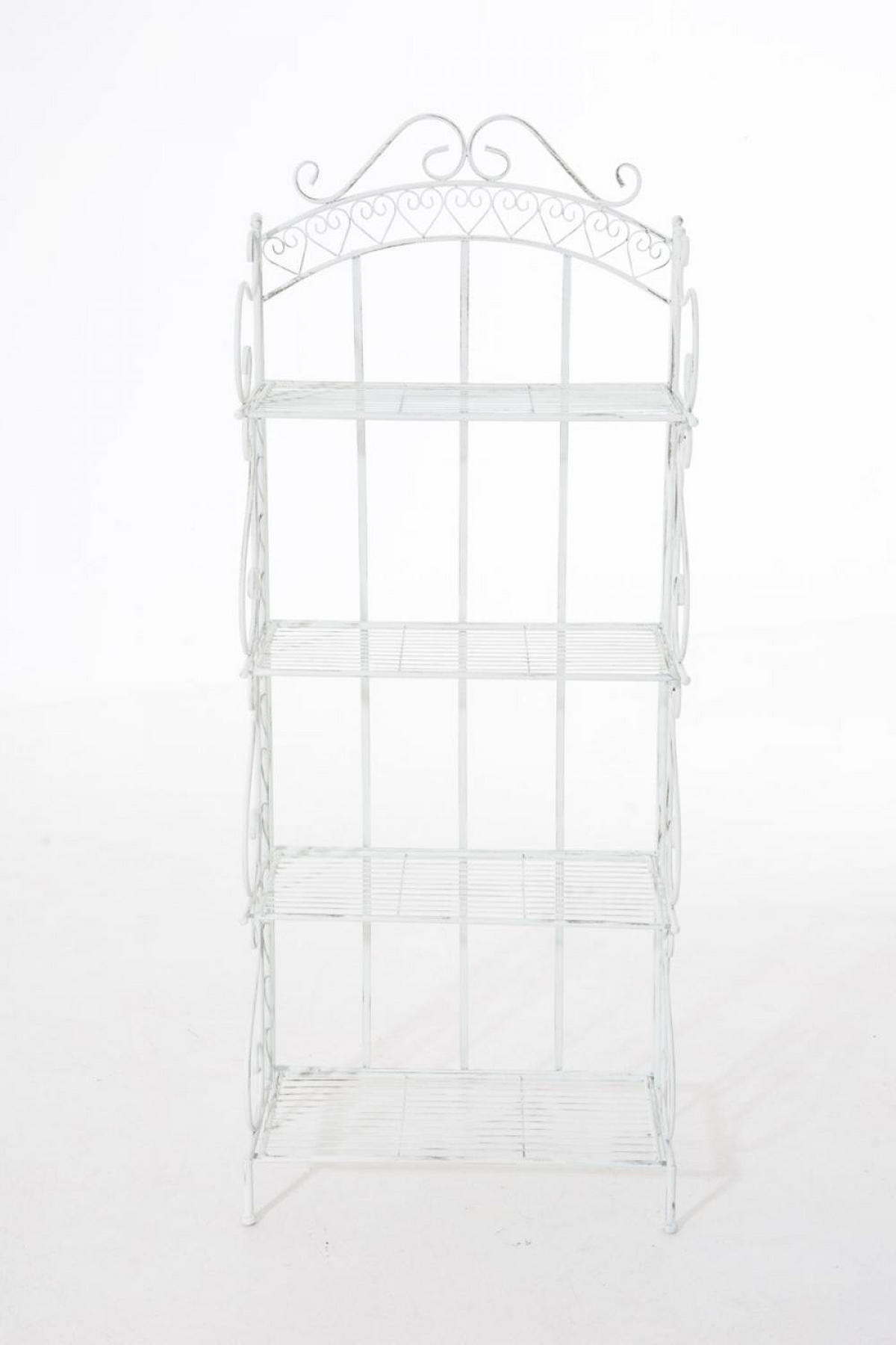 STANDREGAL Metall Antik Weiß - Perlmutt, Metall (61/153/33cm) - CLP