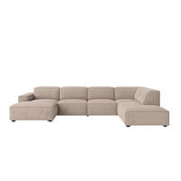 ECKSOFA Cursal V, Stoff Poso, Beige, Rechts - Beige, Holz (364/262cm) - Kaiser Möbel