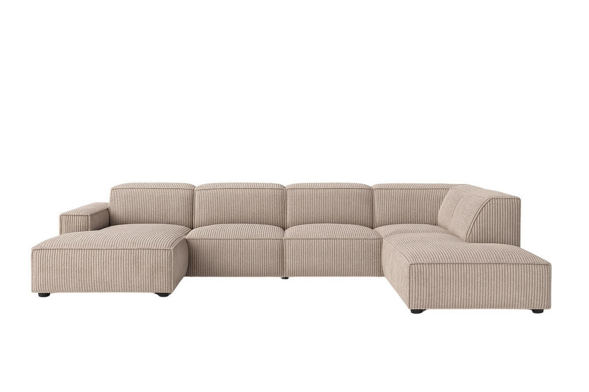 ECKSOFA Cursal V, Stoff Poso, Beige, Rechts - Beige, Holz (364/262cm) - Kaiser Möbel