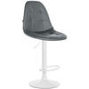 BARHOCKER Metall grau - Grau, Textil/Metall (47/58/56cm) - CLP