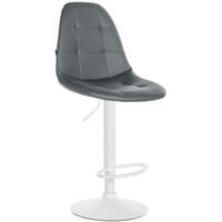 BARHOCKER Metall grau - Grau, Textil/Metall (47/58/56cm) - CLP