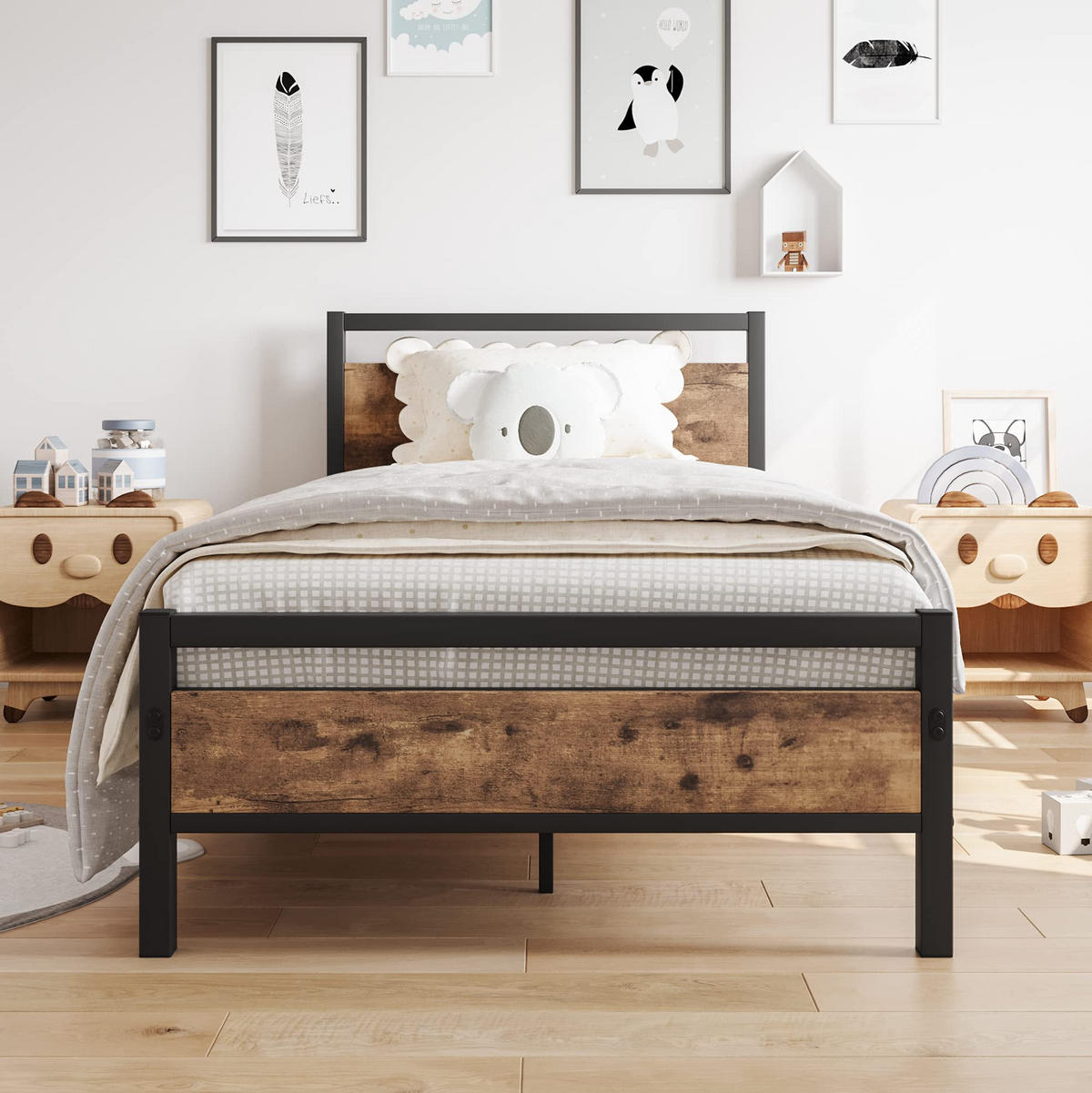 METALLBETT 90/200 cm DE-33024 mit Lattenrost und Stauraum Braun - Braun, Metall (90/200cm) - ComfortXL