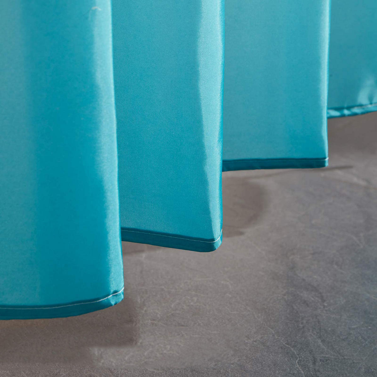 DUSCHVORHANG Blau 120 x 200 cm Polyester wasserdicht schimmelresistent modern - Blau, Textil (120/200cm) - MCBOSON