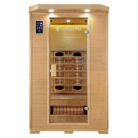 INFRAROTKABINE Oslo mit Vollspektrumstrahlern & Hemlockholz - Naturfarben, Holz (120/190/100cm) - Artsauna