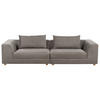 3-SITZER-SOFA braun mit Kissen Lermon - Braun, Textil (260/59/100cm) - Beliani